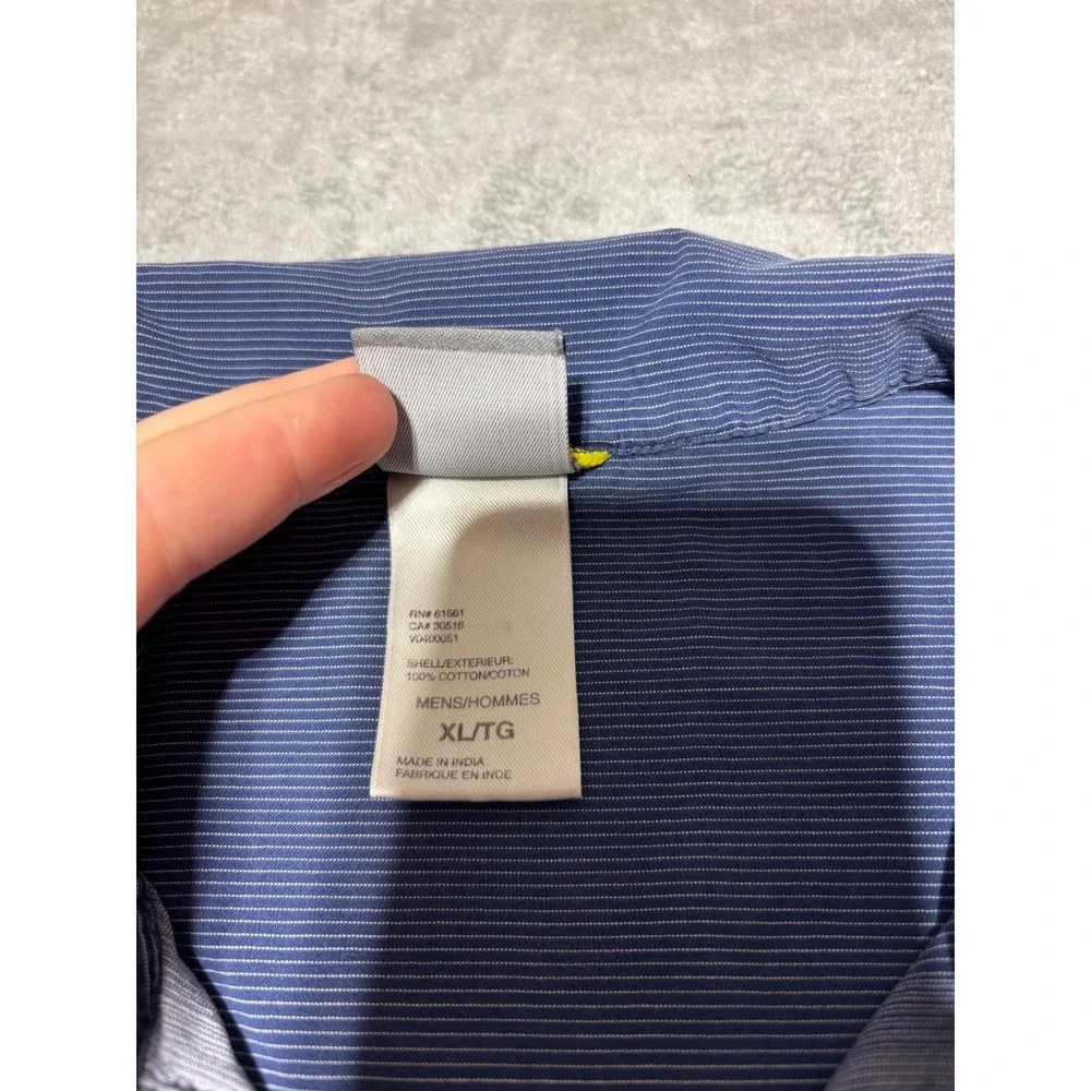 The North Face Mens XL Blue Short Sleeve Button Front A5 Series Shirt